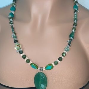 OOAK Gemstone, Crystal Sterling & Stone Necklace by Manifest